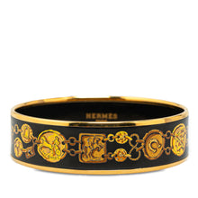 Hermès Pre-Owned Wide Enamel Cheval Et Harnais Bangle | Women | Black