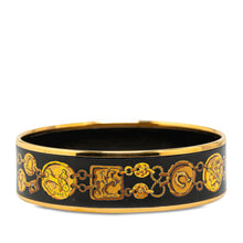 Hermès Pre-Owned Wide Enamel Cheval Et Harnais Bangle | Women | Black