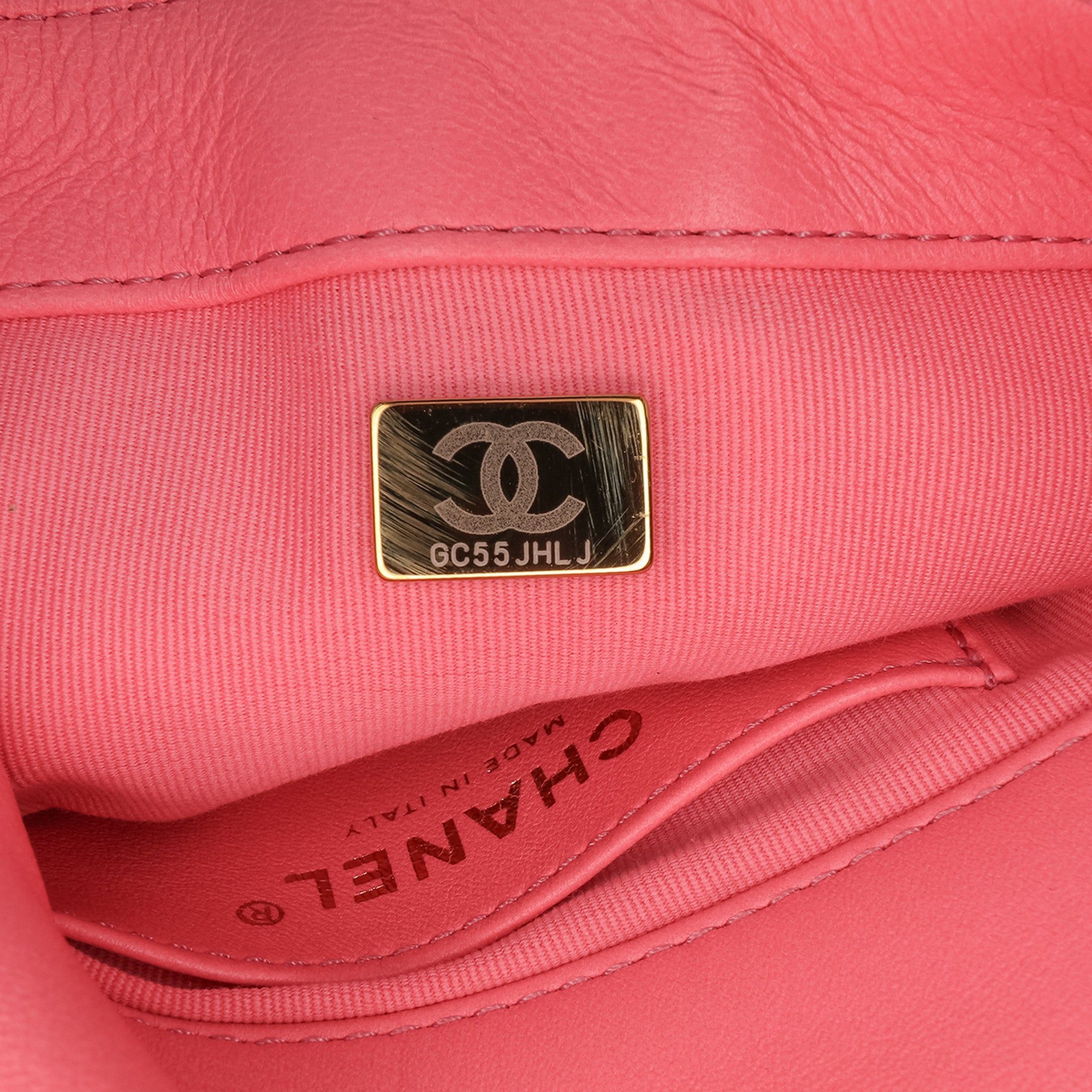 Chanel | Pre-Owned Mini Quilted Lambskin Funky Town Flap - I | Pink