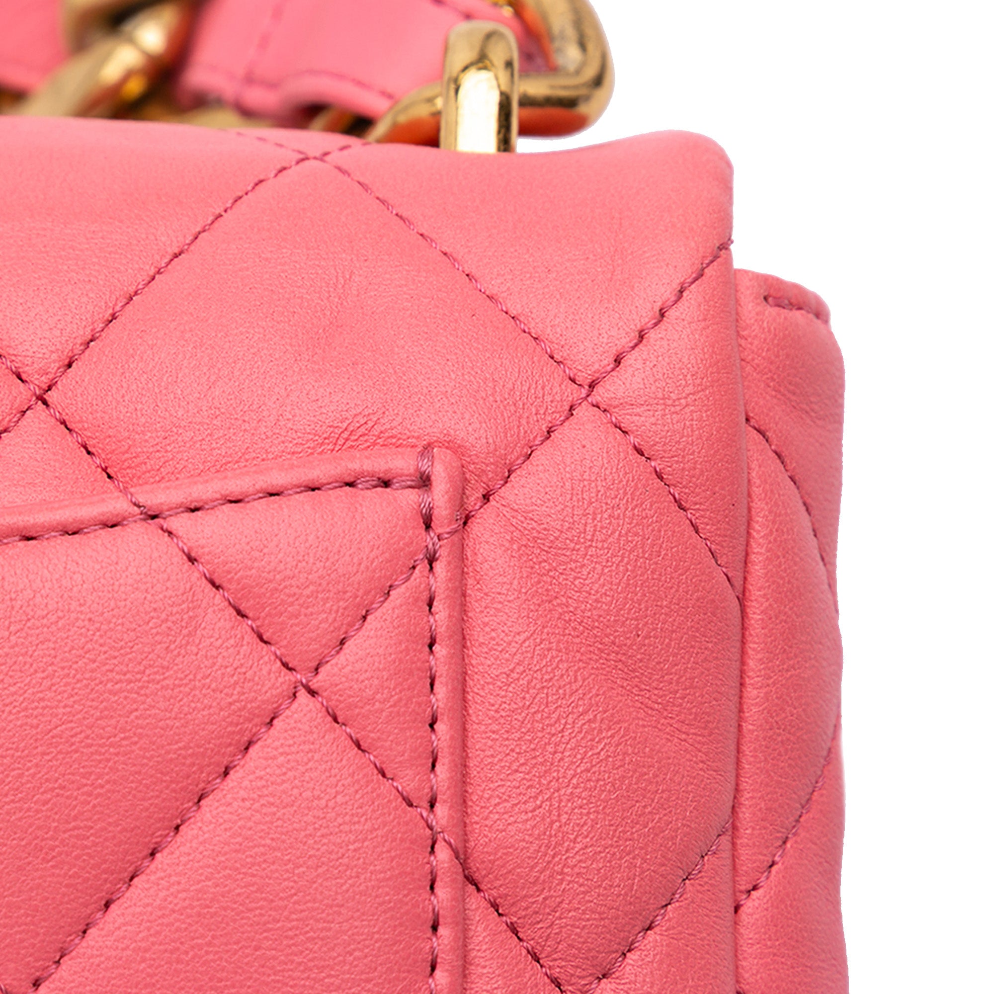 Chanel | Pre-Owned Mini Quilted Lambskin Funky Town Flap - I | Pink
