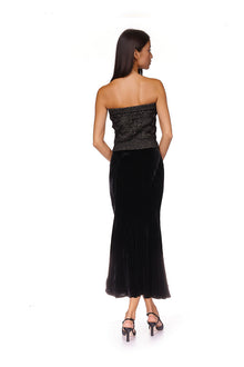 Amabella Top | Black w/ Gold Lurex