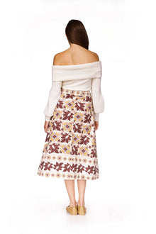Oslo Skirt | Retro Floral Turtledove