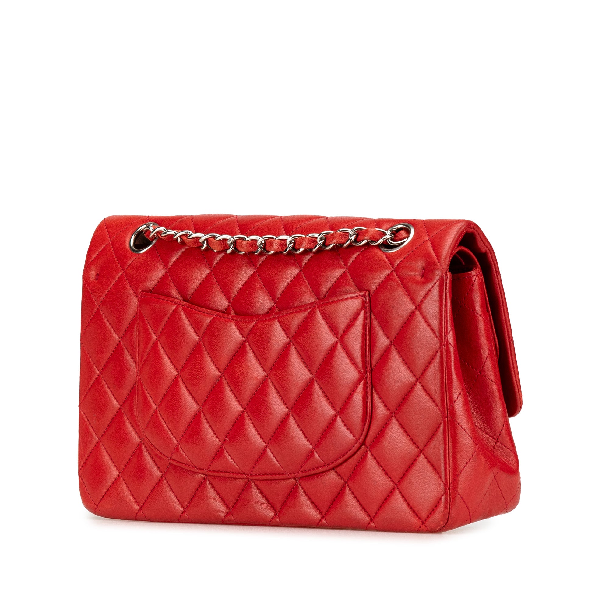 Chanel | Pre-Owned Medium Classic Lambskin Double Flap - I | Red