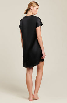 GINIA Silk Kaftan - Black