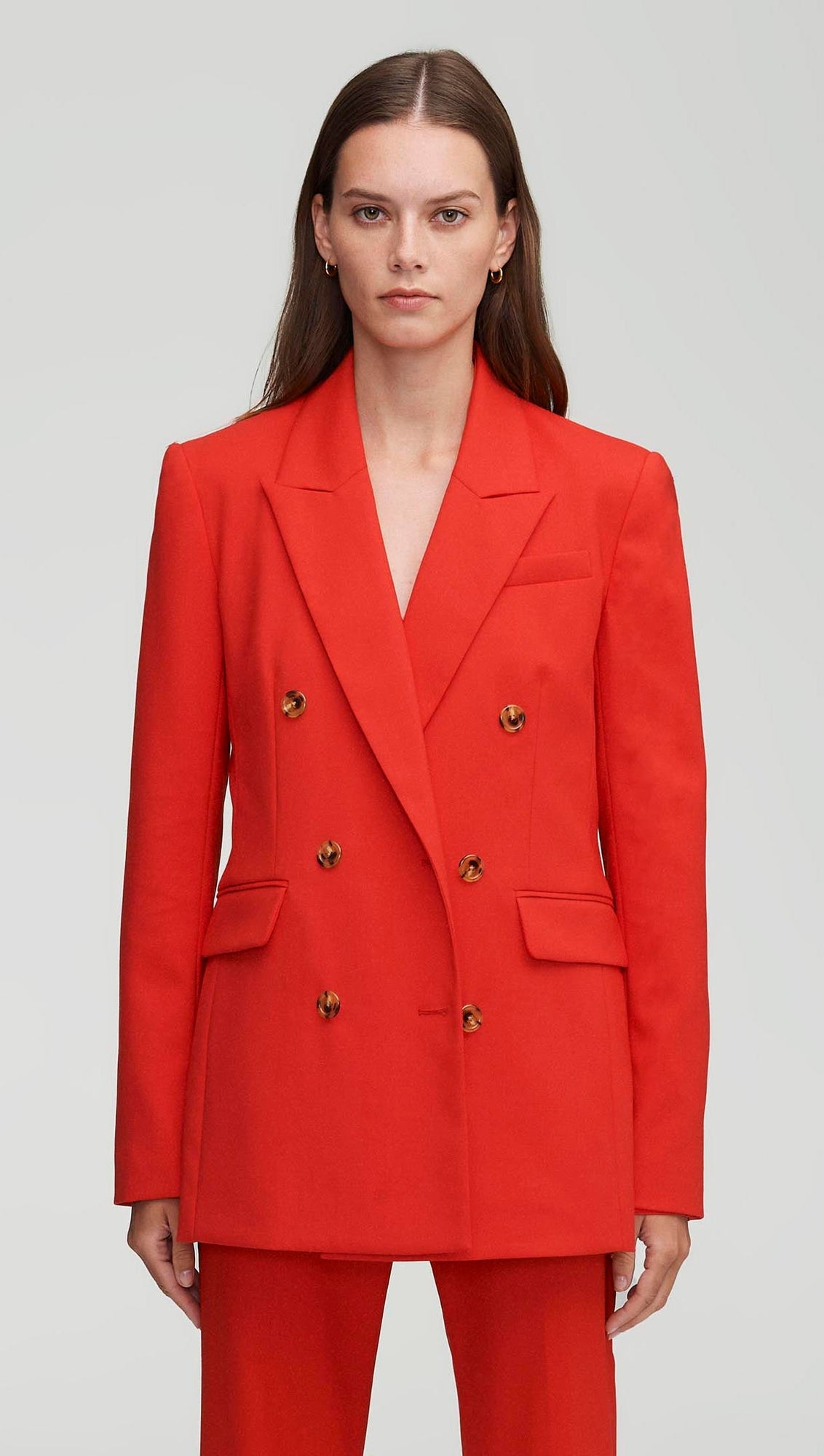 Double-Breasted Blazer in Seasonless Wool | Scarlet