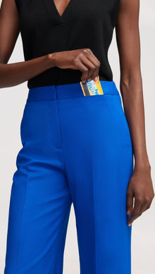 Wide Leg Trouser in Seasonless Wool | Royal Blue