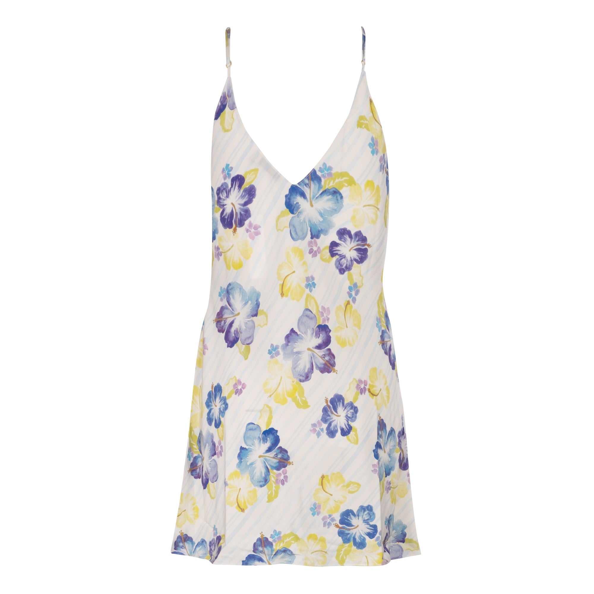 Azul Hibiscus Mini Slip | Multi Watercolor