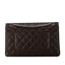 Chanel | Pre-Owned Caviar and Iridescent Calfskin Reissue 2.55 Double Flap 226 | Brown/Dark BrownGray