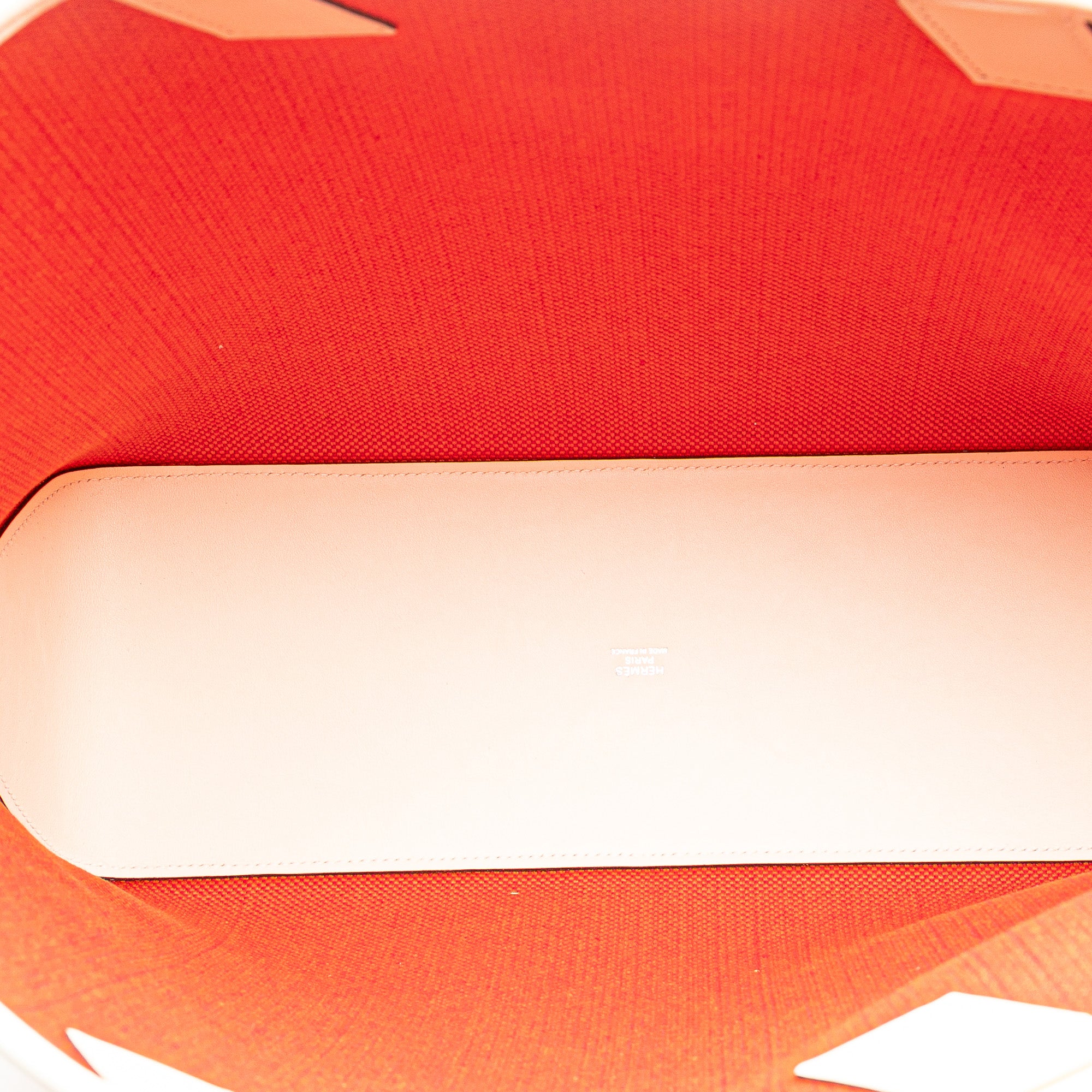 Hermes | Pre-Owned Toile H and Swift Cabas H en Biais 40 | Orange