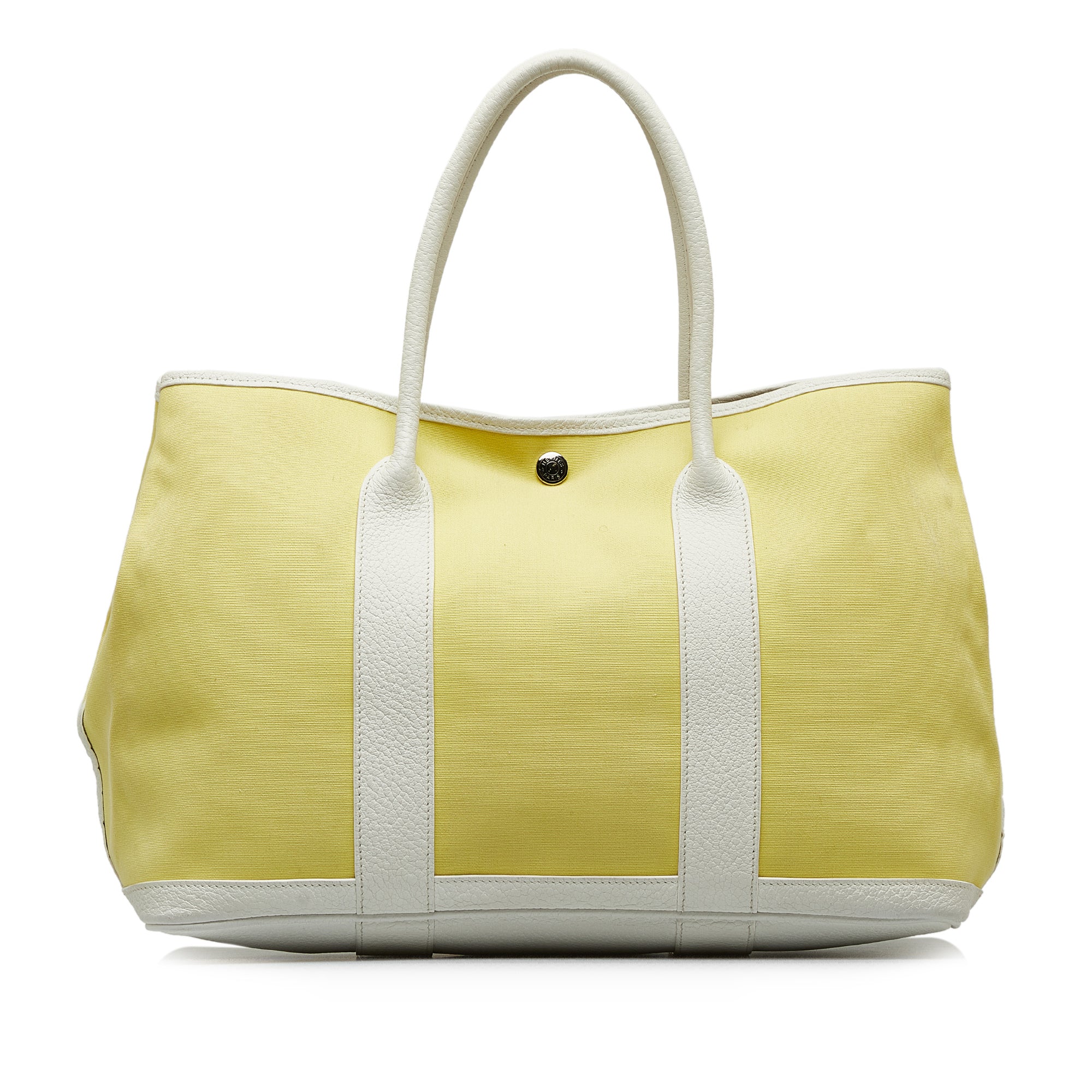 Hermes | Pre-Owned Toile and Negonda Garden Party 36 | Yellow/Light Yellow