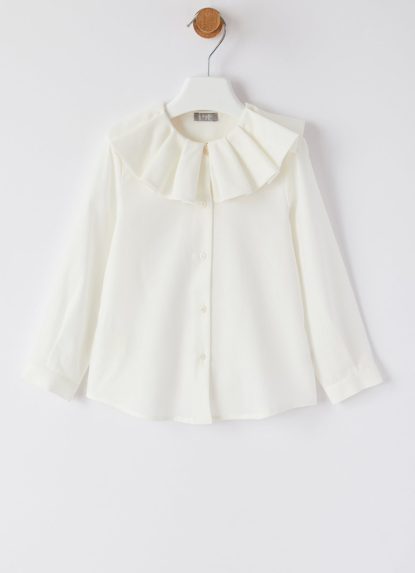 Shirt with Maxi Ruffle Collar | Milk