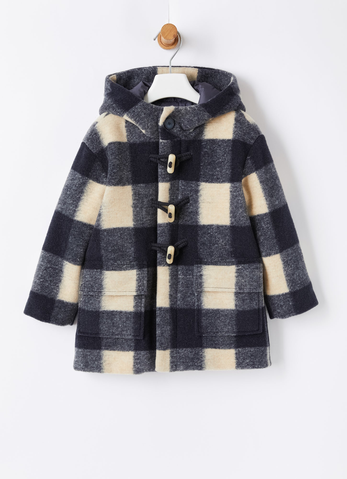 Damier Check Duffle Coat | Blue