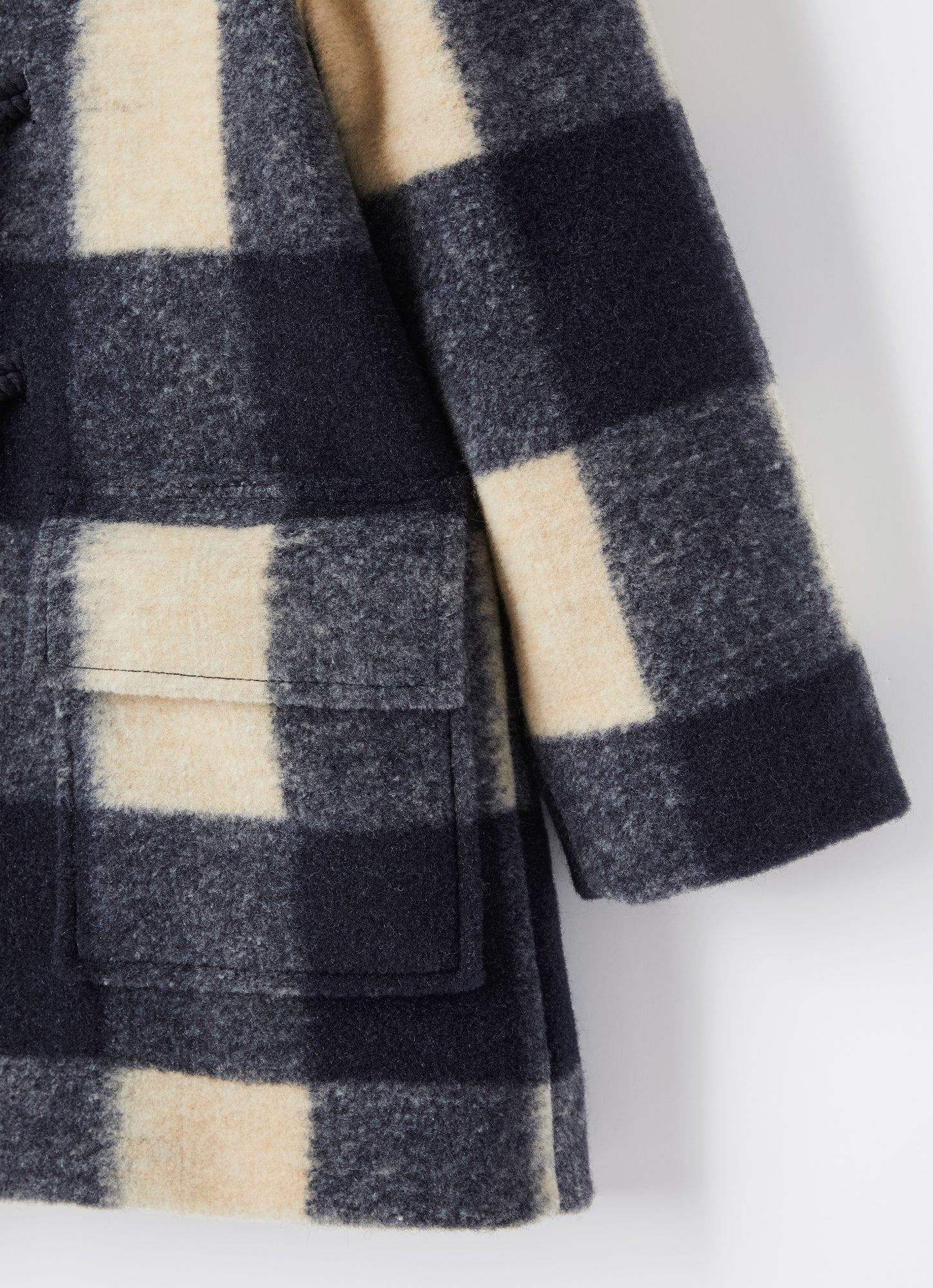 Damier Check Duffle Coat | Blue