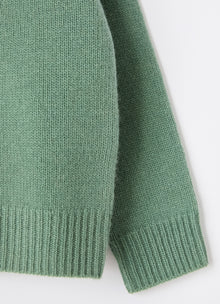 Flower Embroidery Sweater | Eucalyptus/Electric Blue