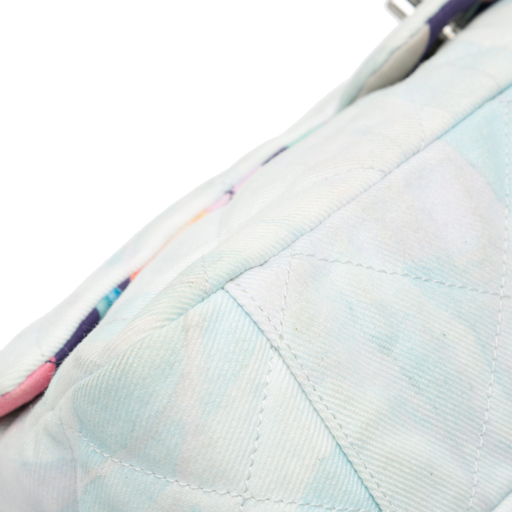 Chanel | Pre-Owned Quilted Jungle Jeans Flap | Blue/Light Blue