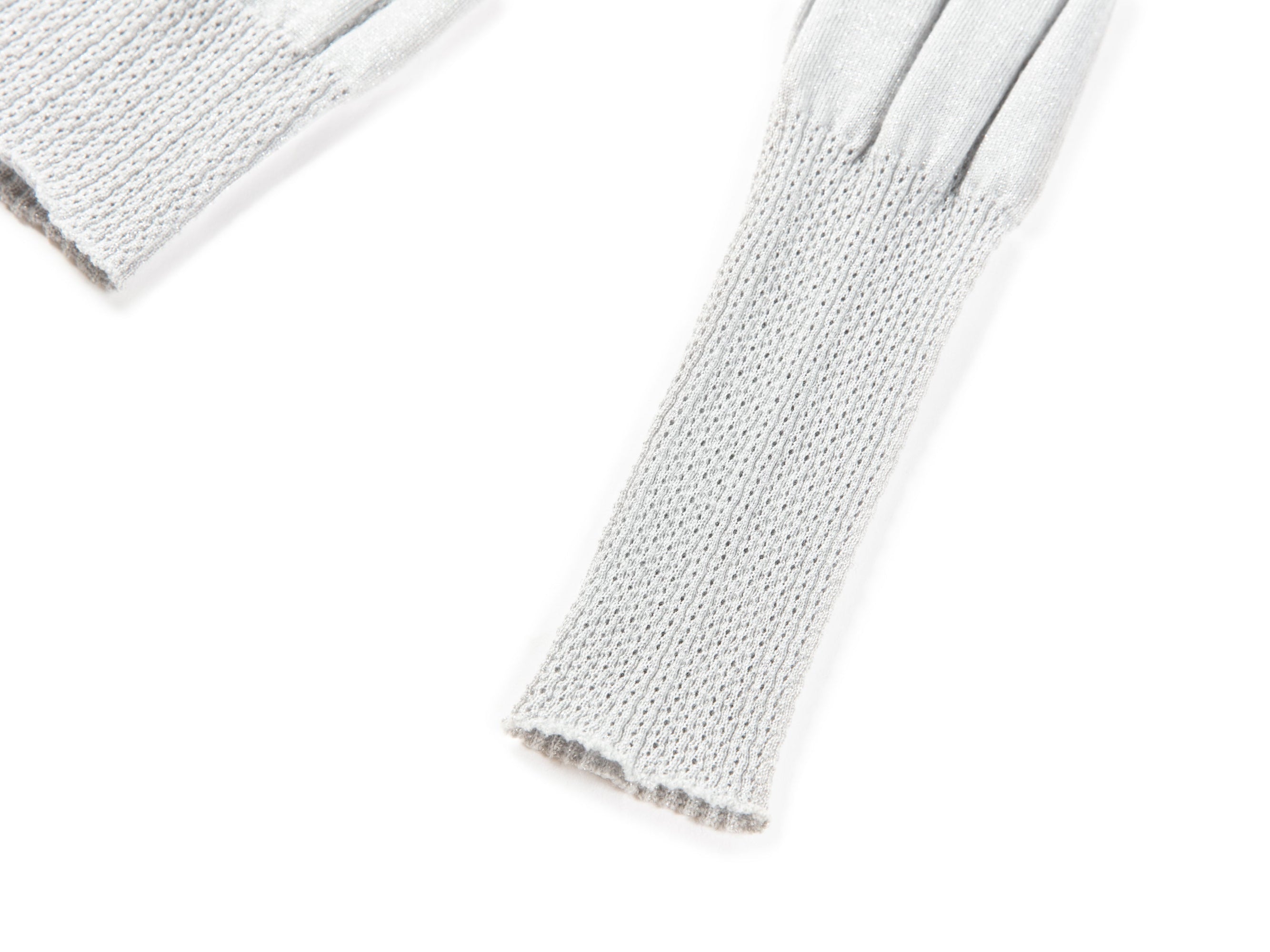 Bead Embellished Crop Knit Top | Grey