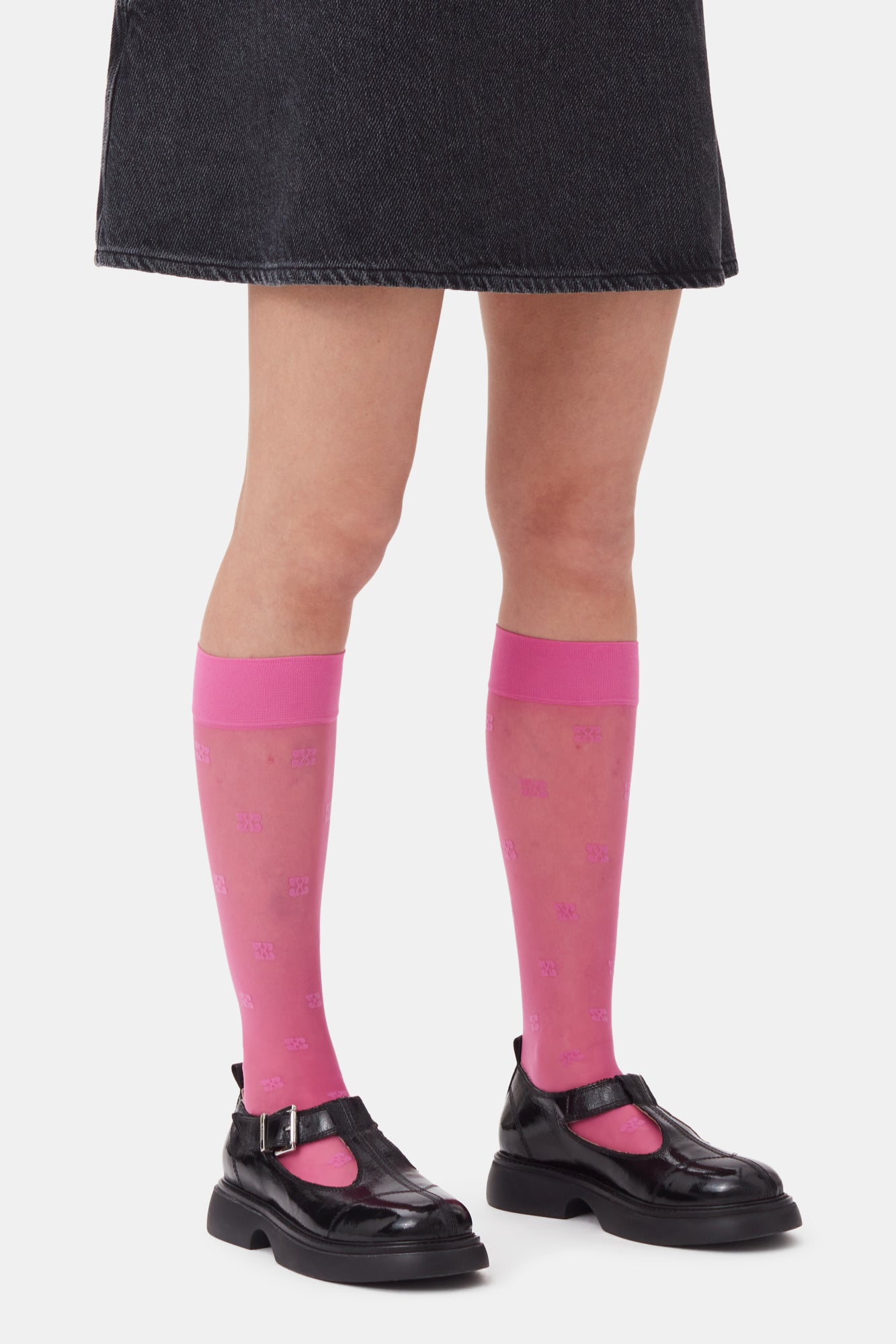 Butterfly Lace Socks | Shocking Pink
