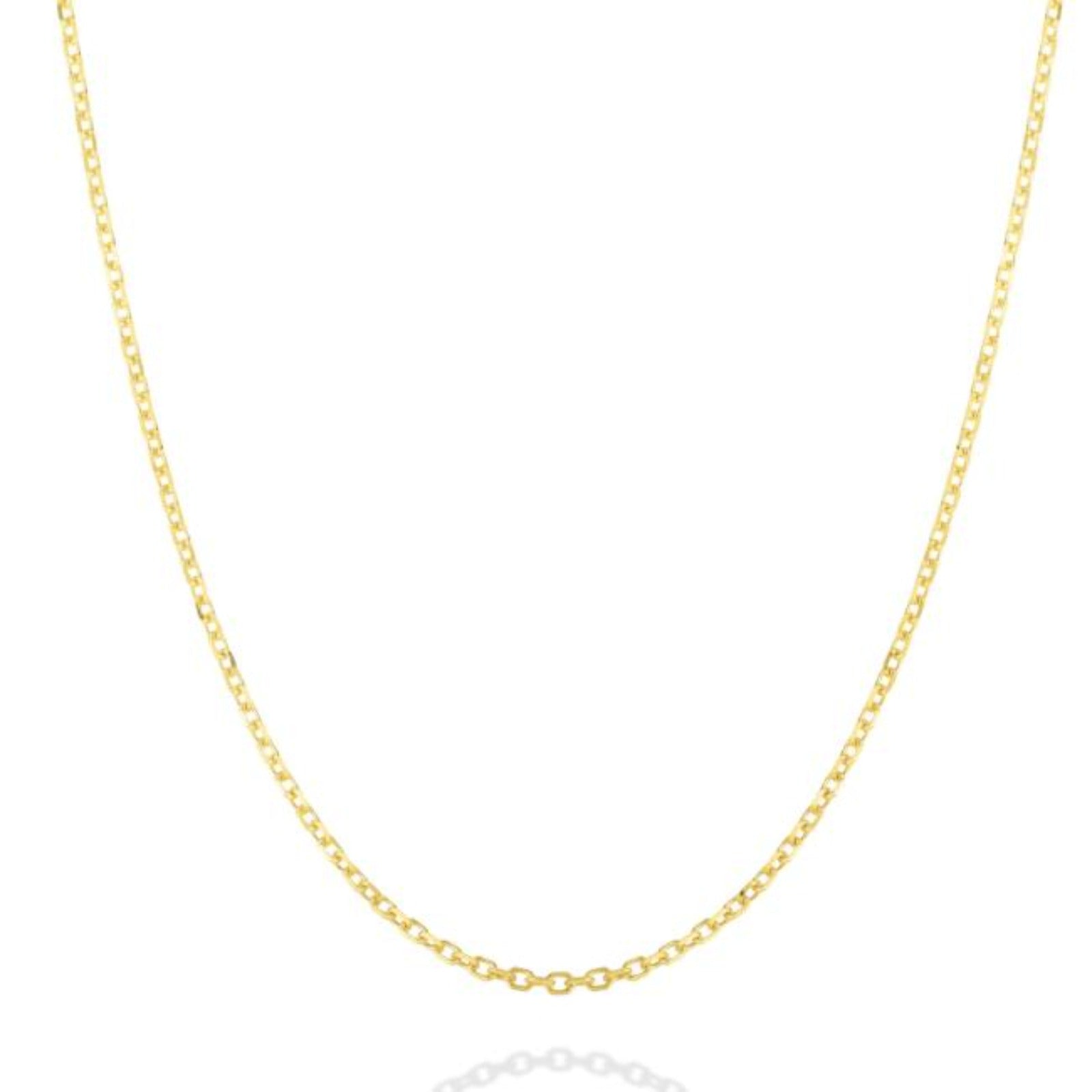 14k gold Diamond Cut Cable Chain Necklace