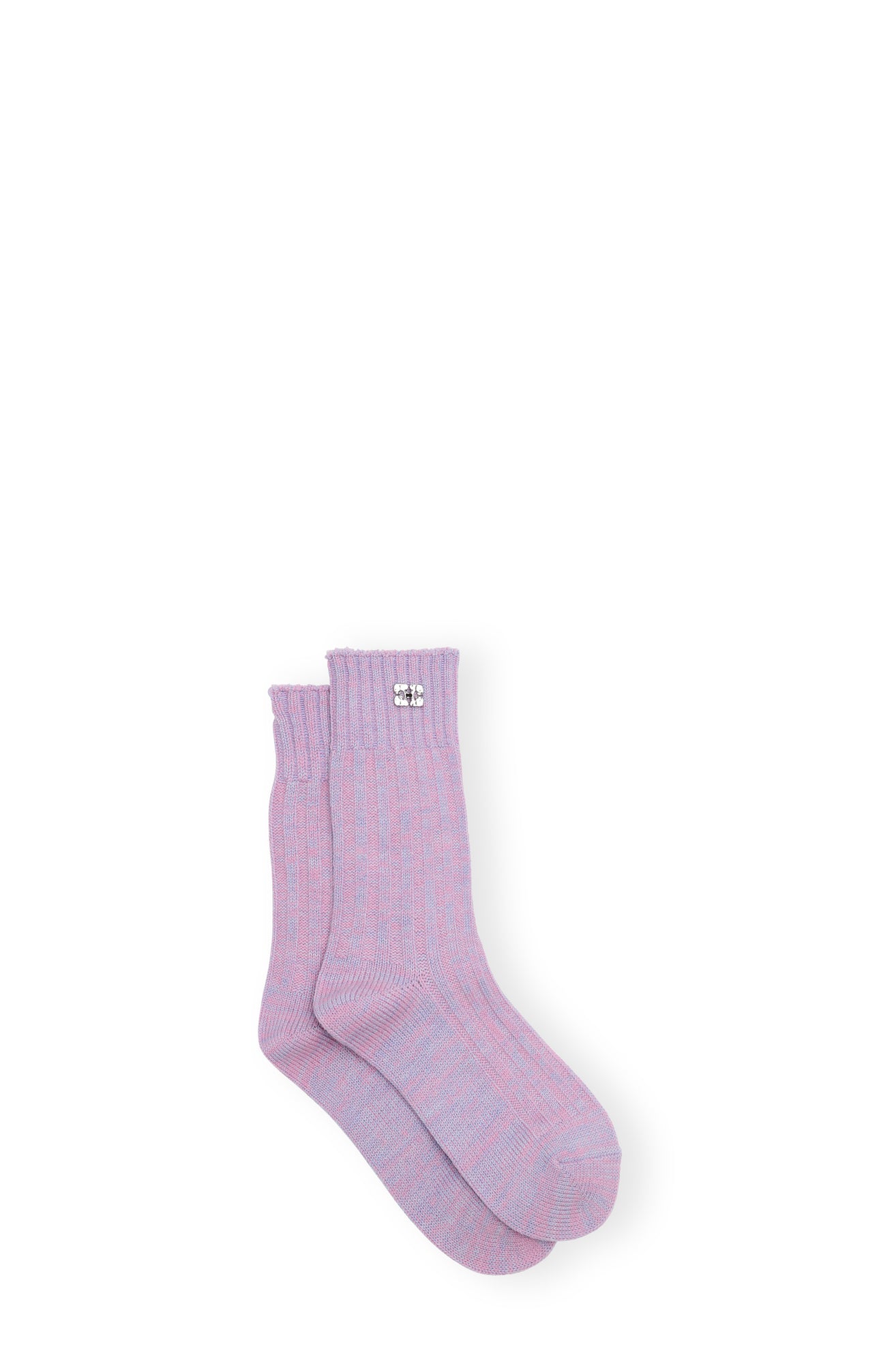 Winter Melange Ribbed Socks | Lilac Chiffon