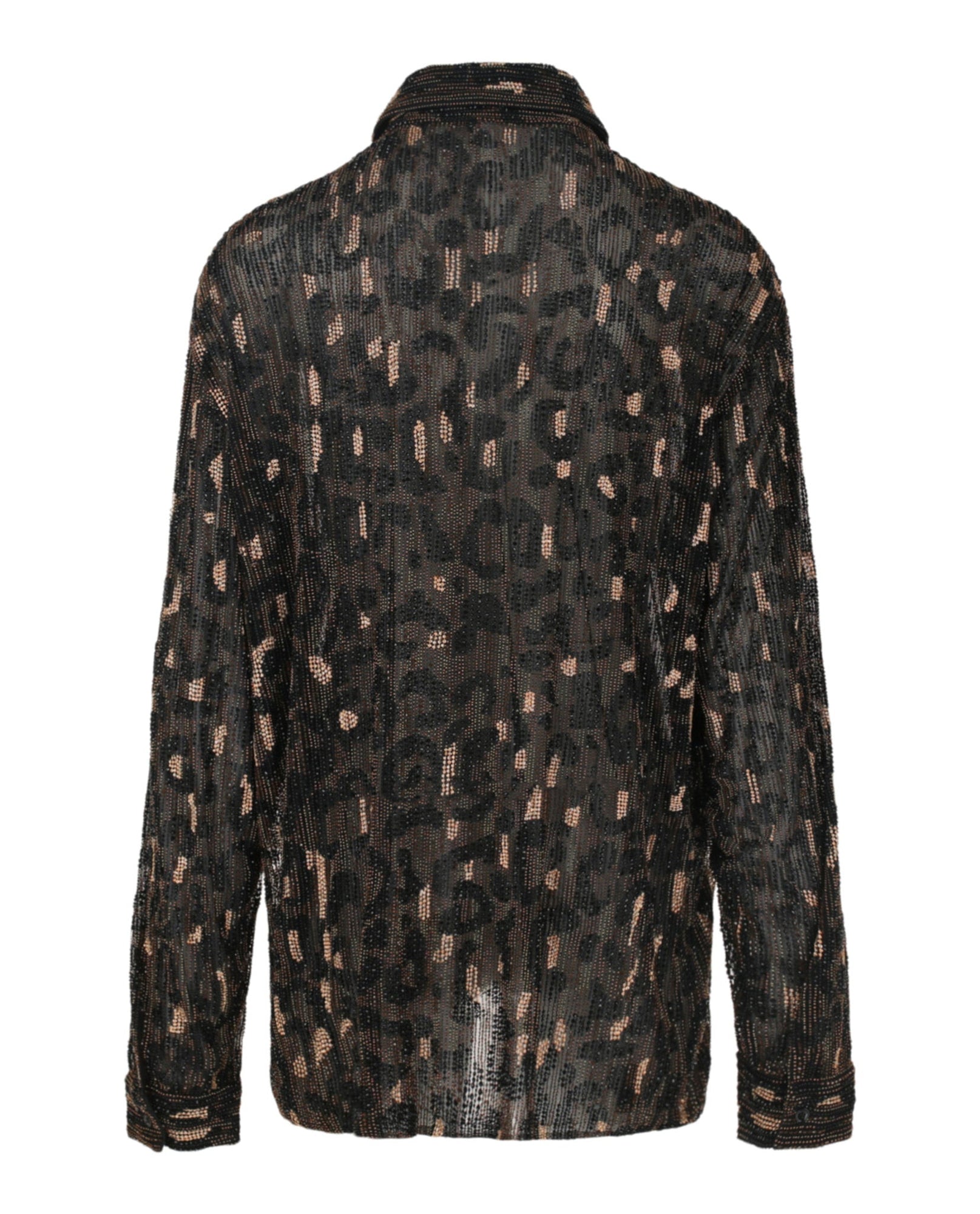 Versace | Beaded Embellished Animal Patterned Blouse