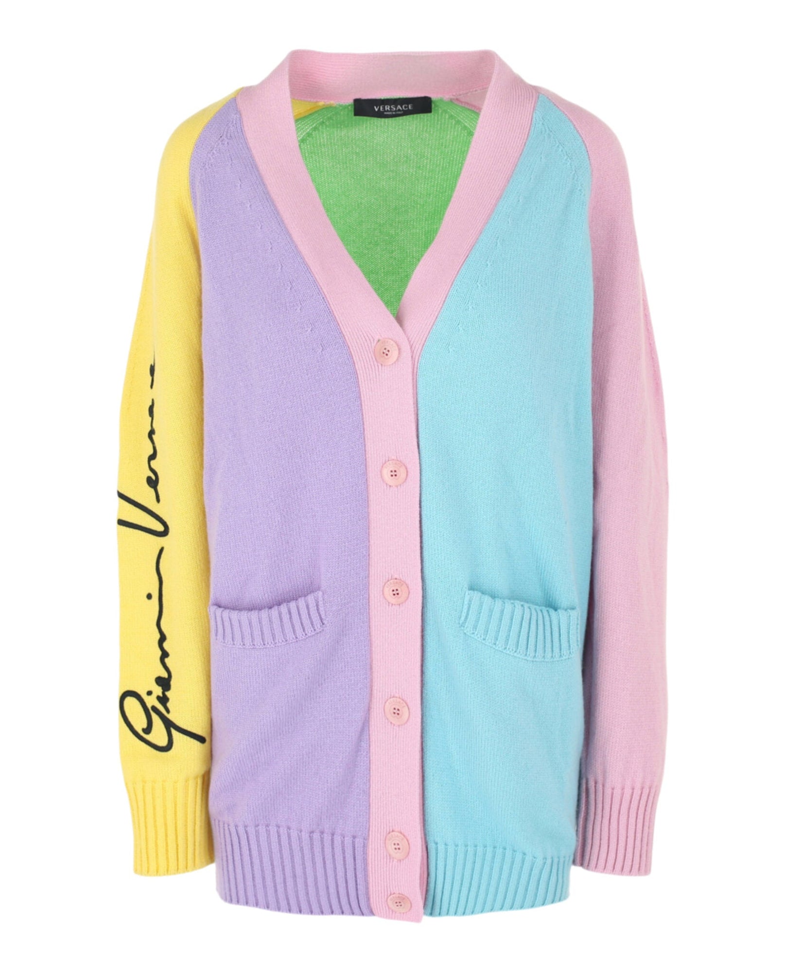 Versace | Colorblock Cashmere Cardigan