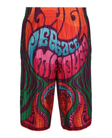 Versace | Pleated Medusa Music Print Shorts