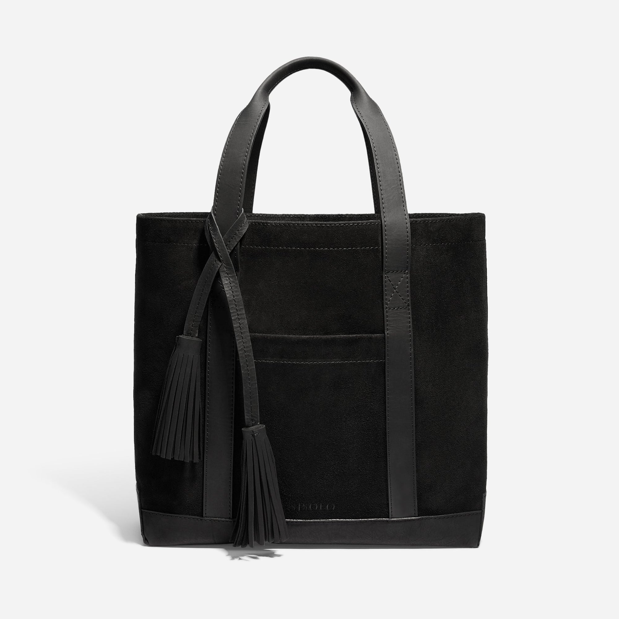 Unisex | Arlo Tote | Black Suede