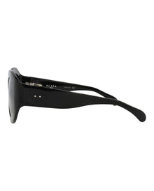 Alaia Round Acetate Sunglasses | Black