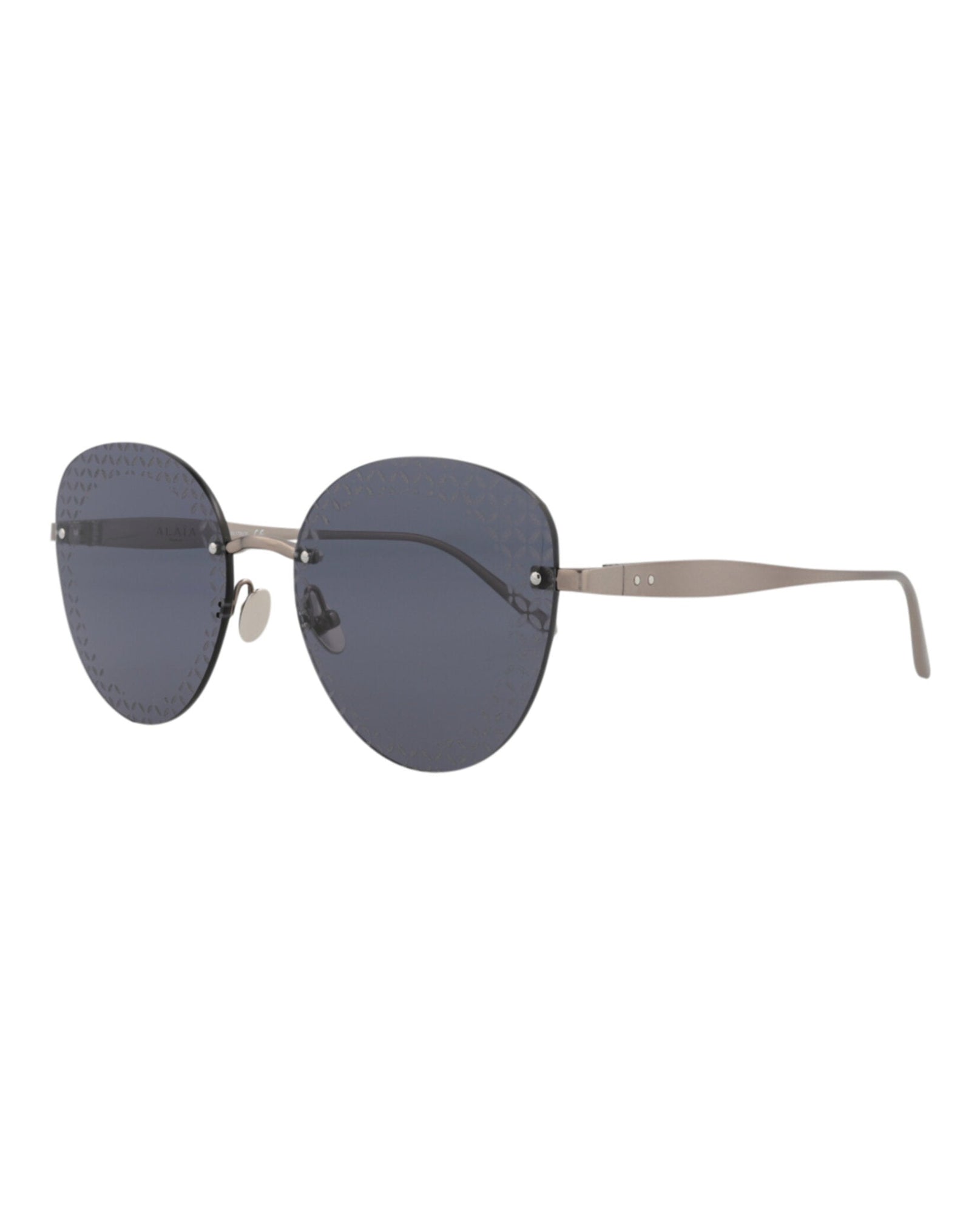 Alaia Cat Eye Metal Sunglasses | Ruthenium