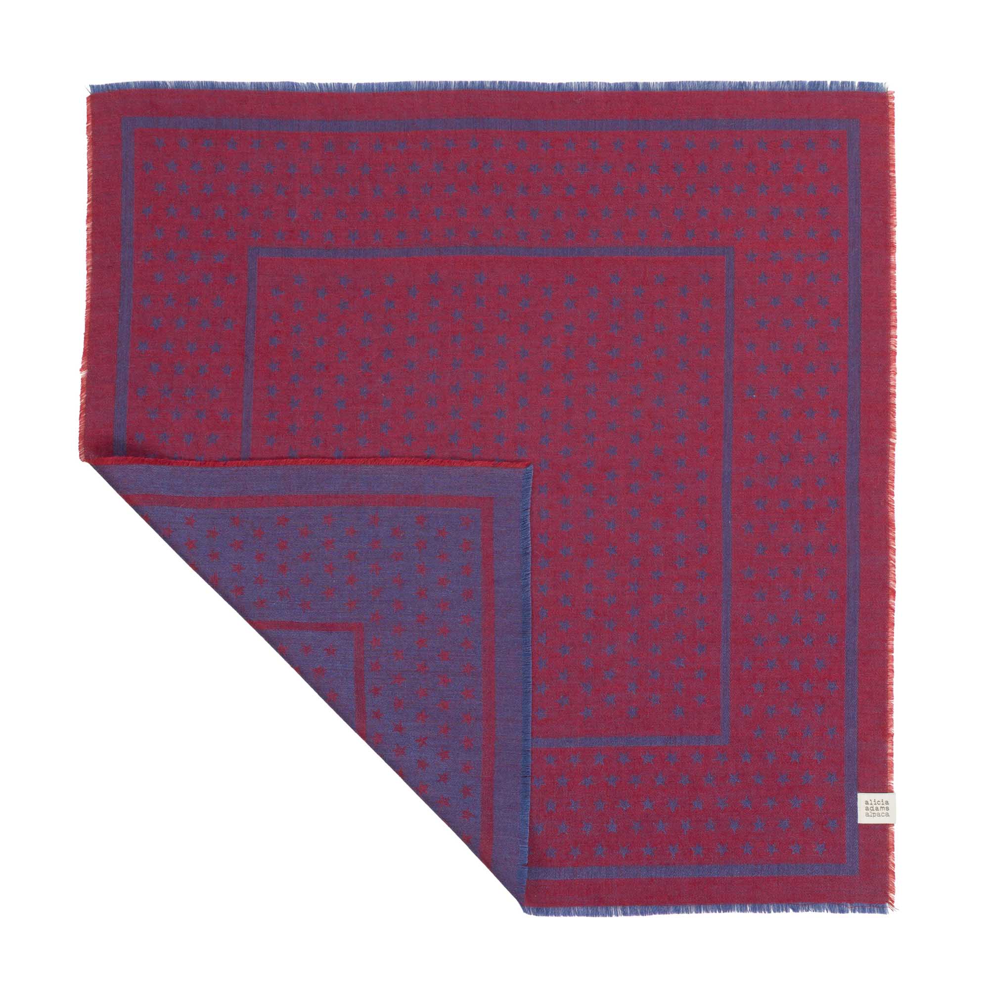 Unisex | Estelle Stars Bandana | Venetian Red / Admirals Blue