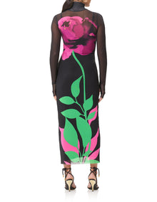 Shailene Dress | Noir Placed Rose