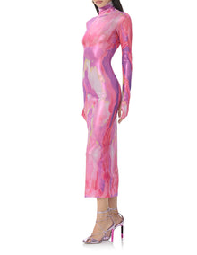 Shailene Metallic Dress | Painted Orchid