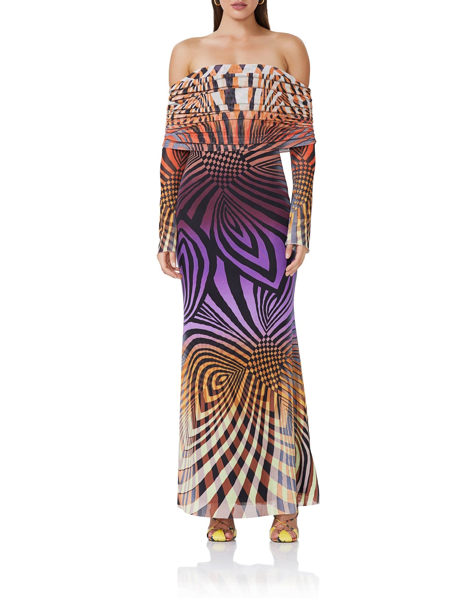 Thelma Maxi Dress | Linear Abstract