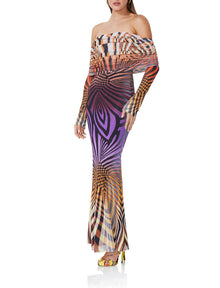 Thelma Maxi Dress | Linear Abstract