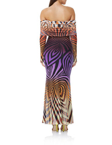 Thelma Maxi Dress | Linear Abstract