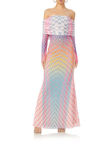 Thelma Maxi Dress | Grid Ombre