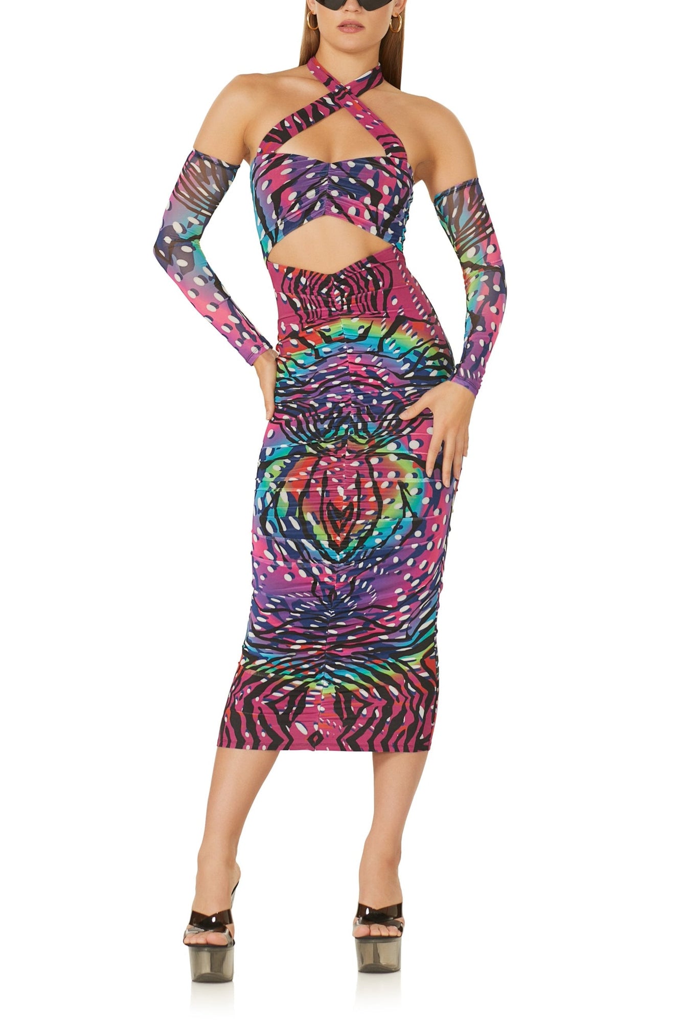 Rosanna Dress | Abstract Multi Zebra