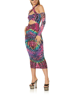 Rosanna Dress | Abstract Multi Zebra