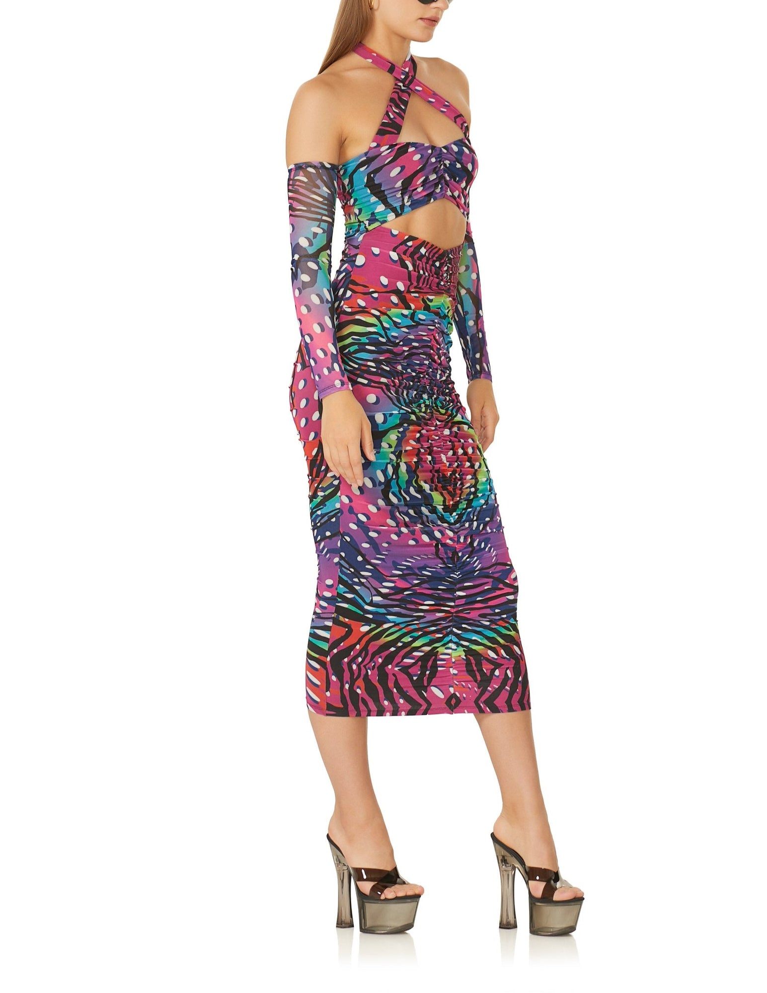 Rosanna Dress | Abstract Multi Zebra