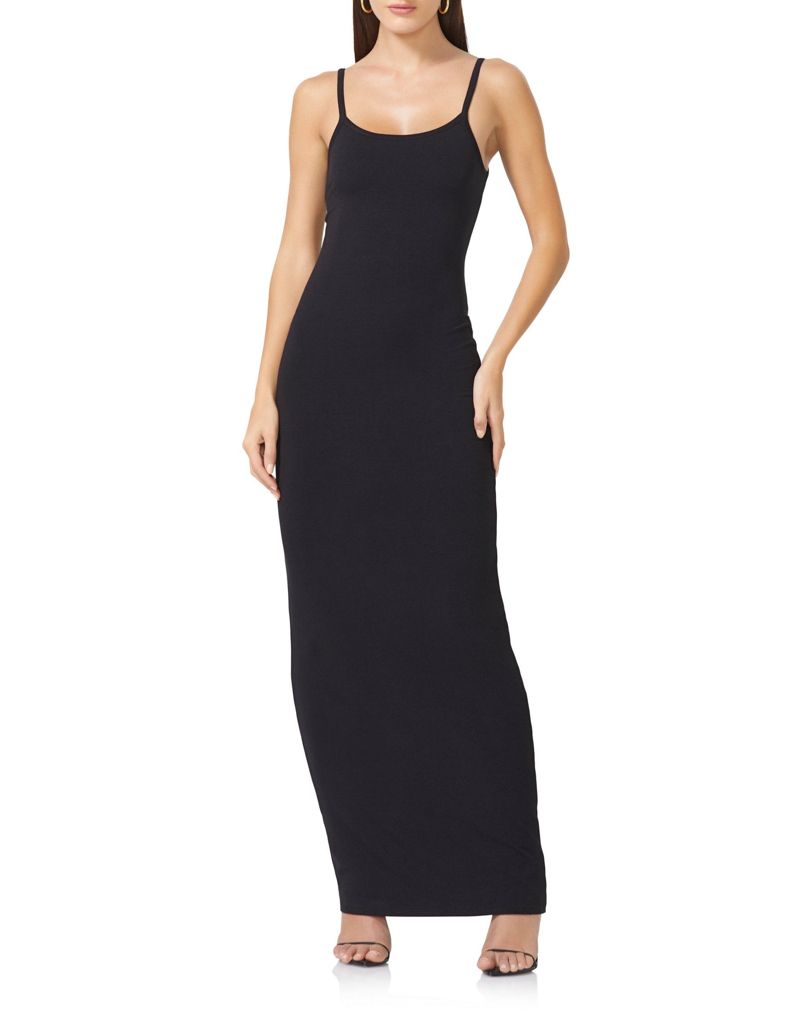 Ashlyn Midi Tank Dress | Noir