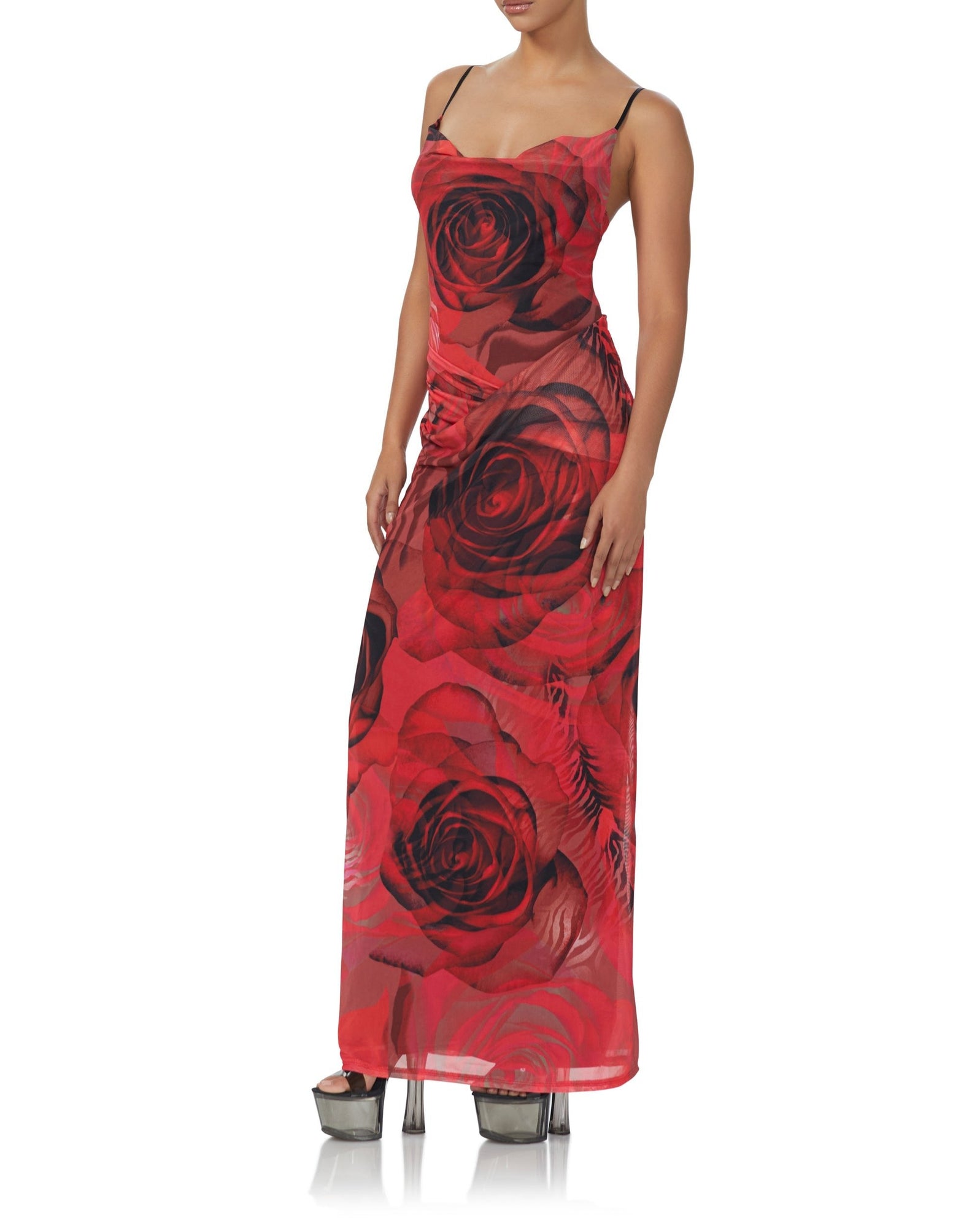 Gillian Dress | Placed Large Rose