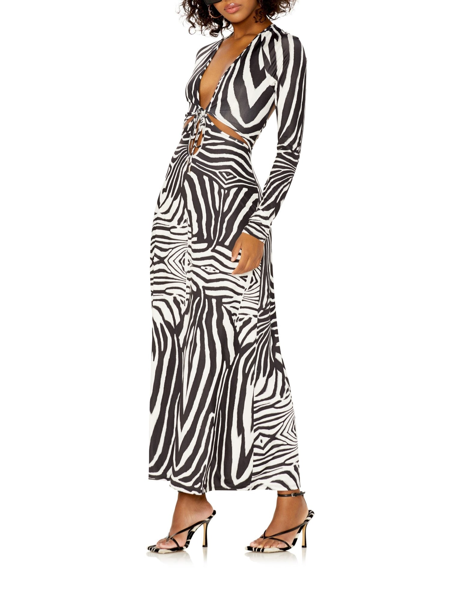 Pania Cutout Dress | Blanc Zebra