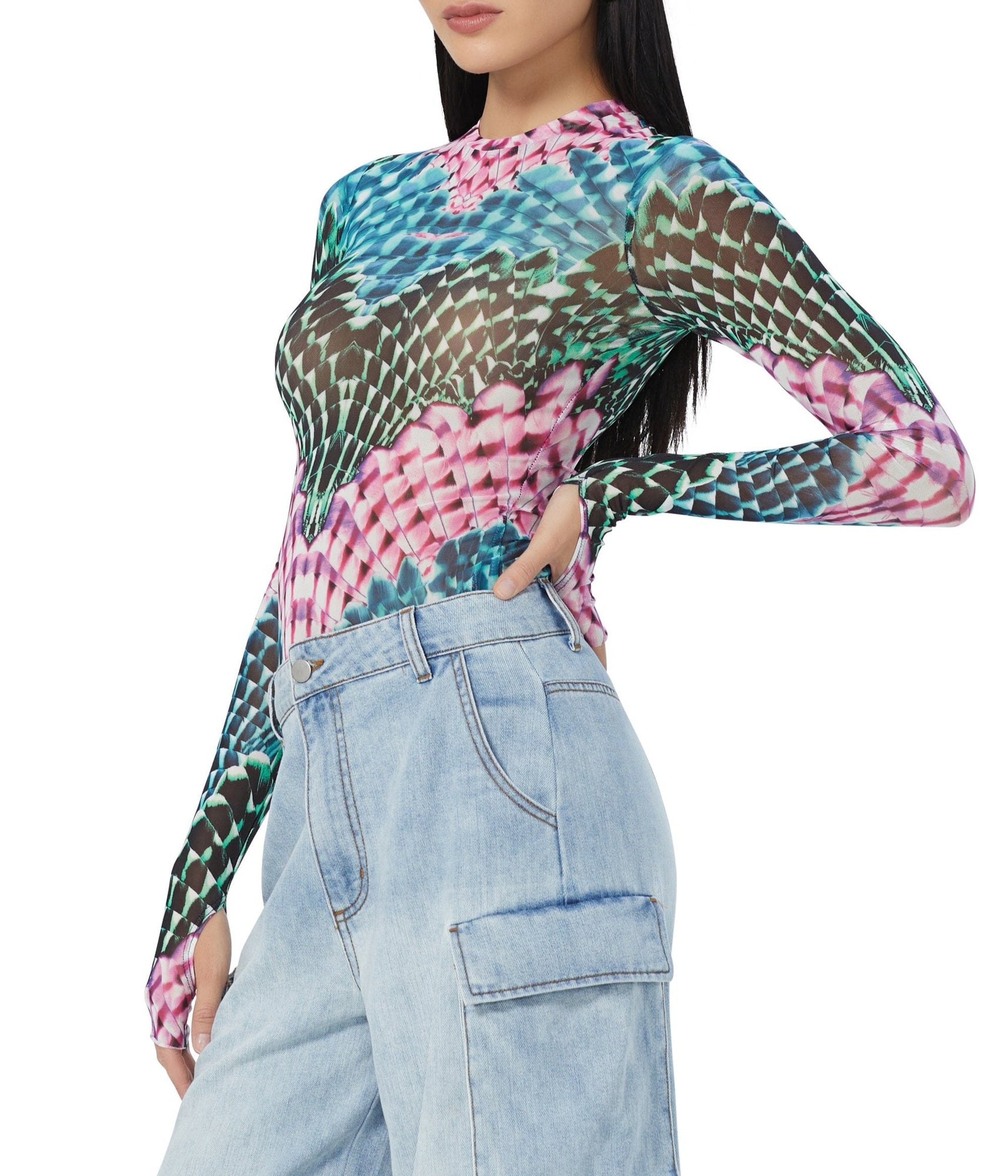 Kaylee Top | Abstract Feather