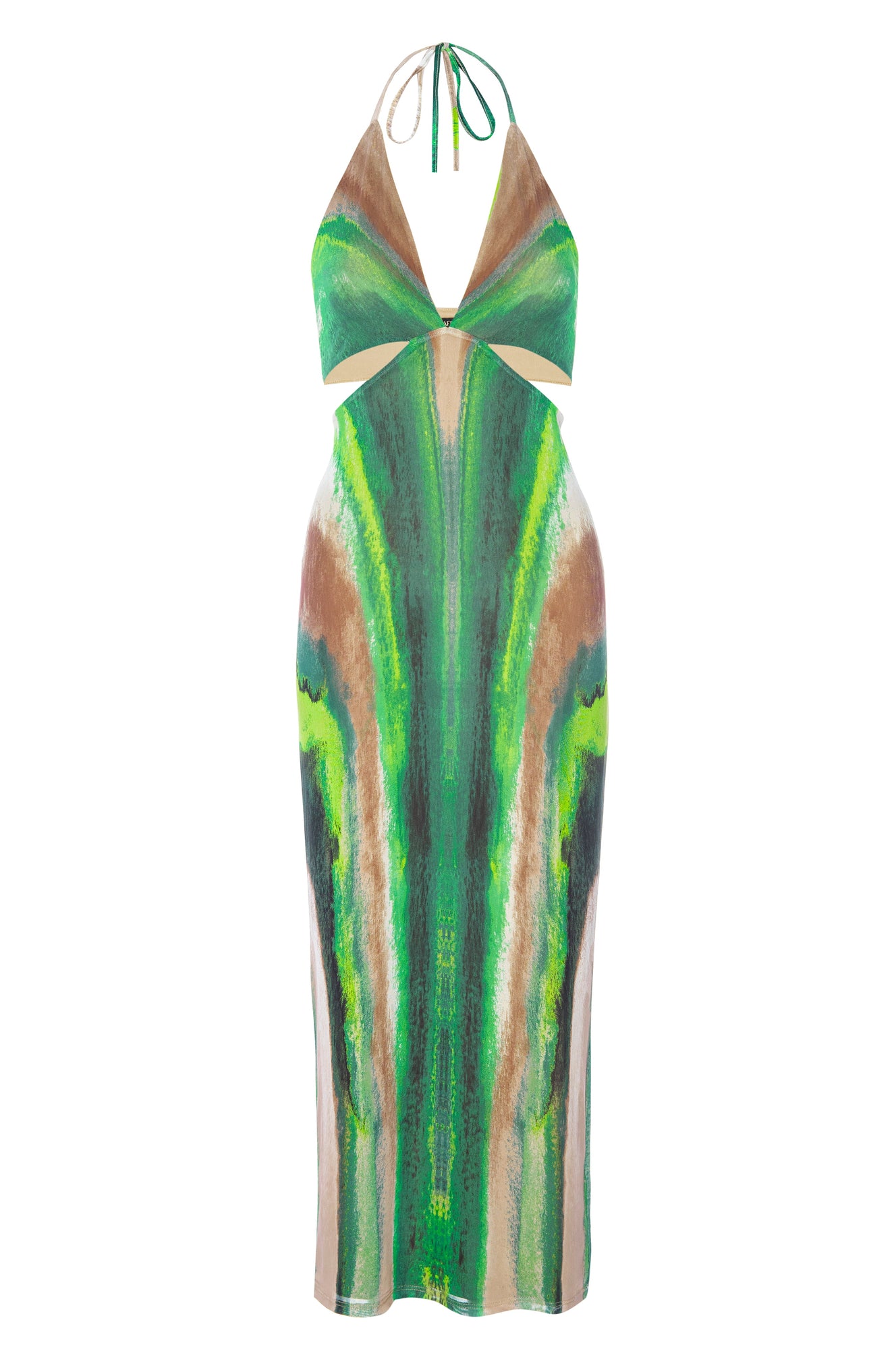 Tessa Halter Dress | Green Watercolor