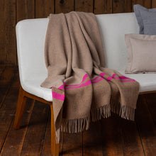 Home | Canyon Throw | Light Taupe / Tobacco / Shocking Pink