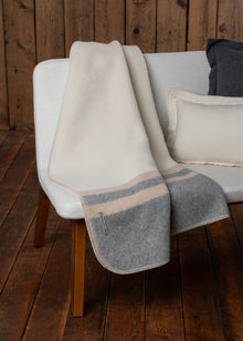 Home | Field Blanket | Ivory / Light Grey / Beige
