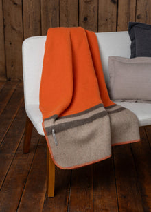 Home | Field Blanket | Firecracker / Light Taupe / Dark Taupe