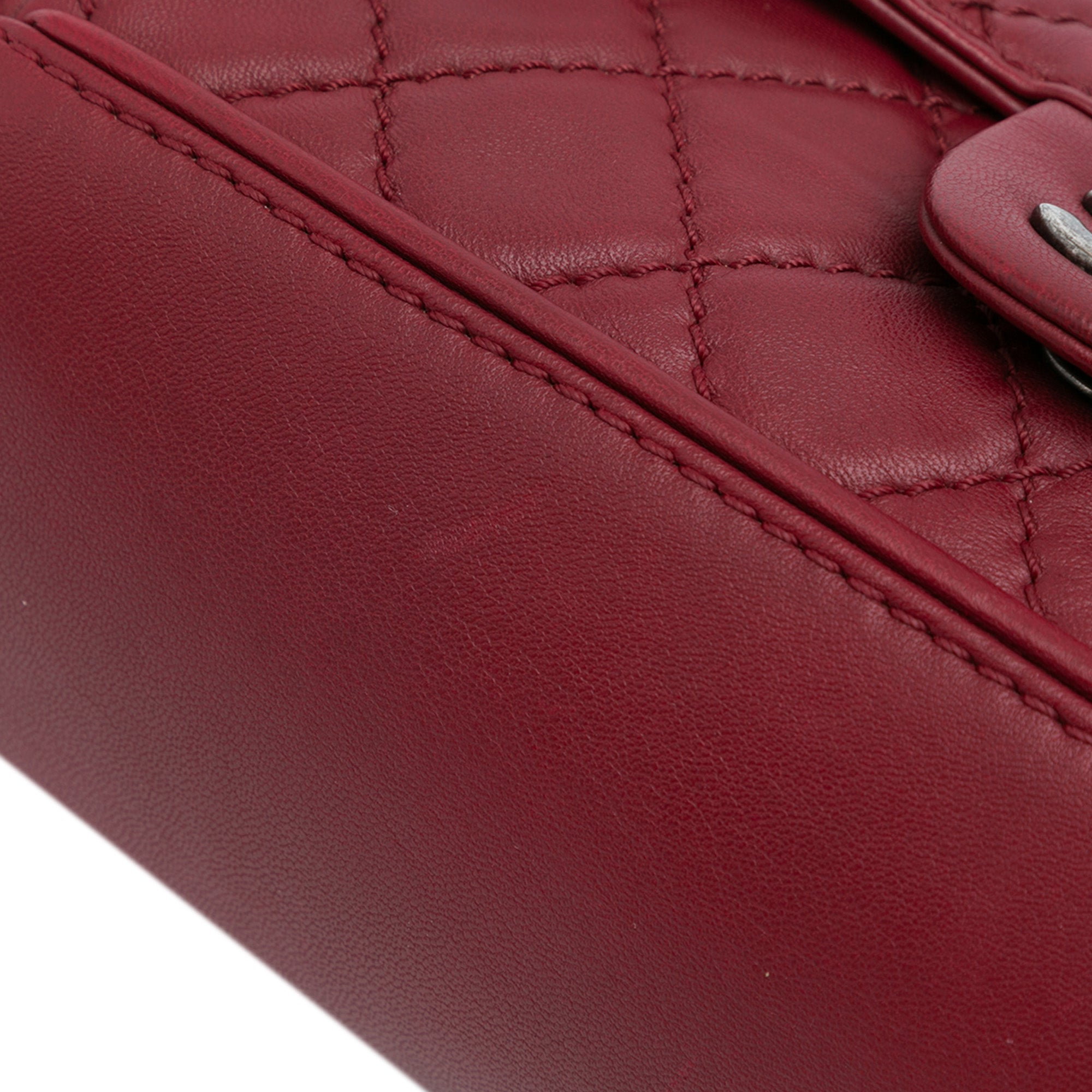 Chanel | Pre-Owned CC Quilted Lambskin Single Flap | Red