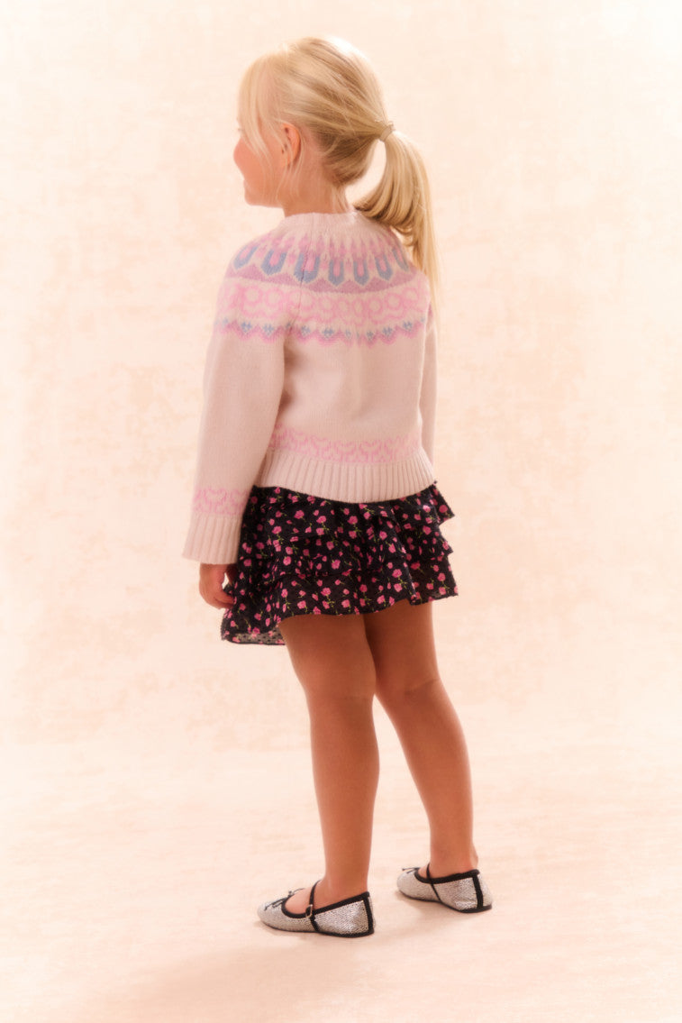 Girls Albine Wool Pullover | Confetti Cake
