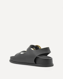 Allegra Chunky Flat Sandal | Black